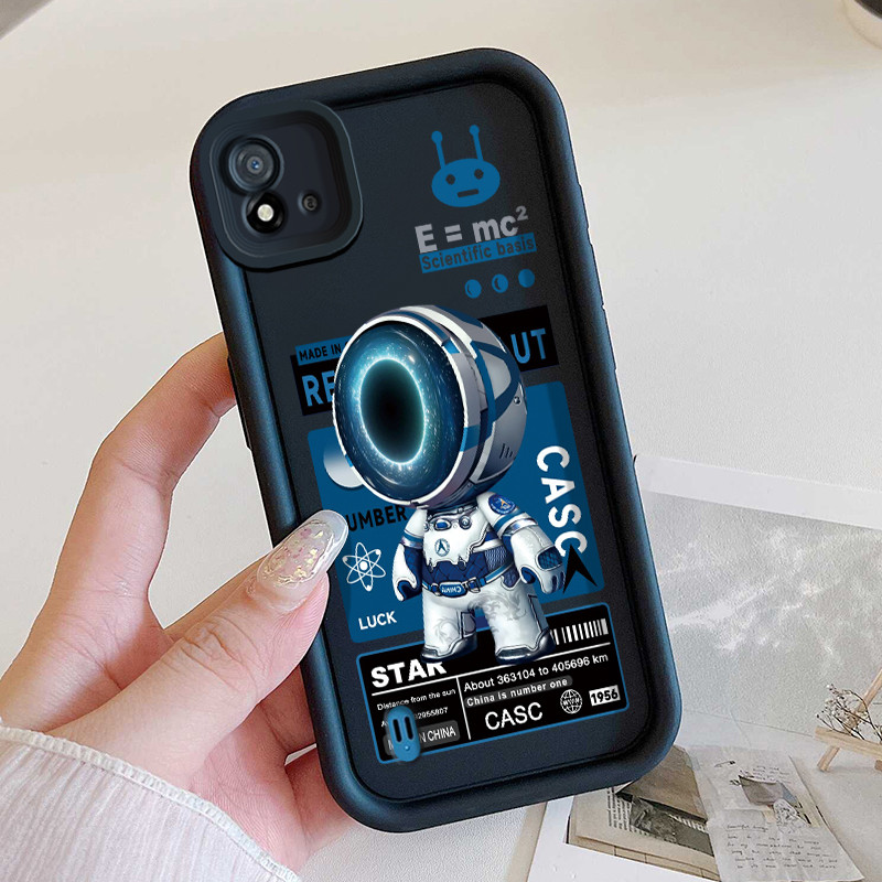 Casing Hp untuk Realme C20 C20A C11 2021 C11 2020 Hp Case Casing pola Astronot kartun Kasing HP Cesi
