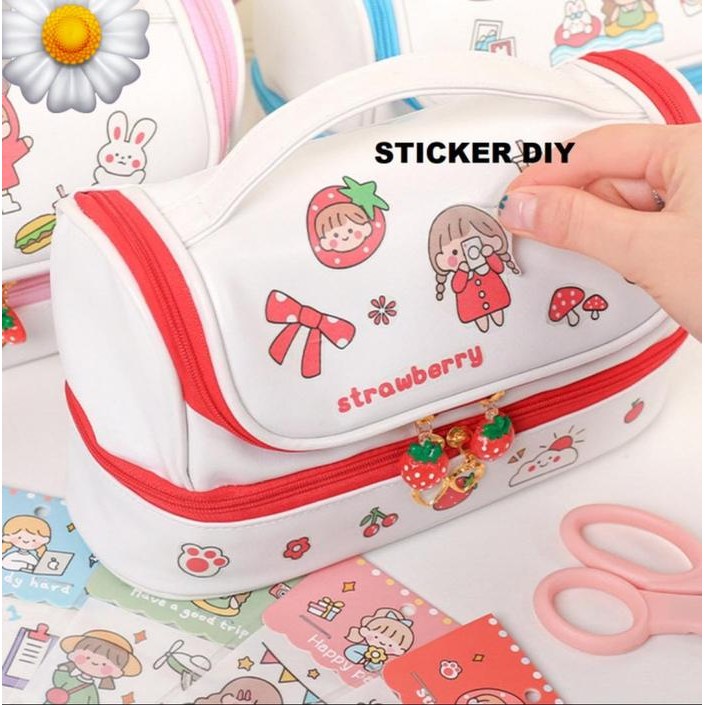 

KOTAK PENSIL TEMPAT PENSIL KOREA DESIGN STICKER DIY PENCIL CASE