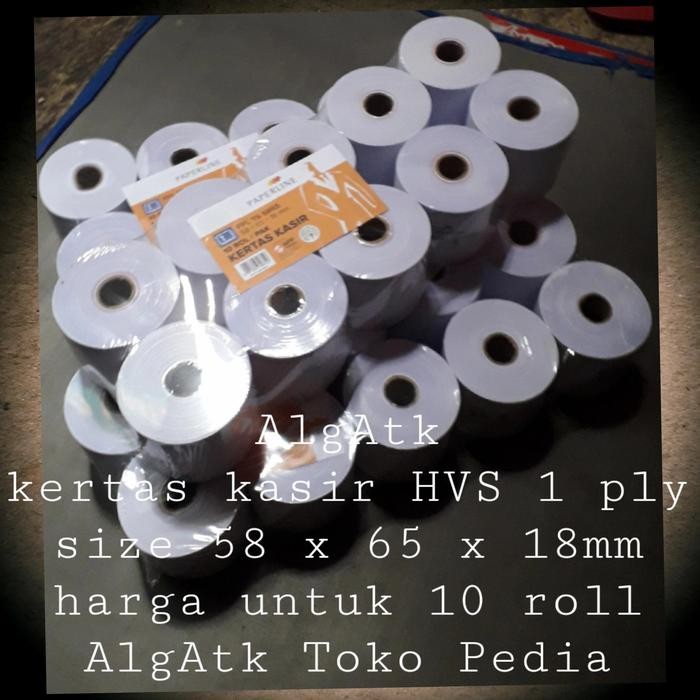 

Kertas Kasir Kertas Telstruk Size 58 X 65 X 18Mm Harga 10 Rol