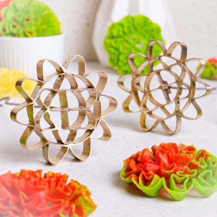 Cetakan Kembang Goyang Thailand Preum Bahan Kuningan Asli