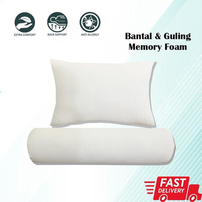 King Koil Latexs - Bantal Guling Set Memory Foam Hotel Tidur Busa Empuk ( 1 Bantal + 1 Guling )