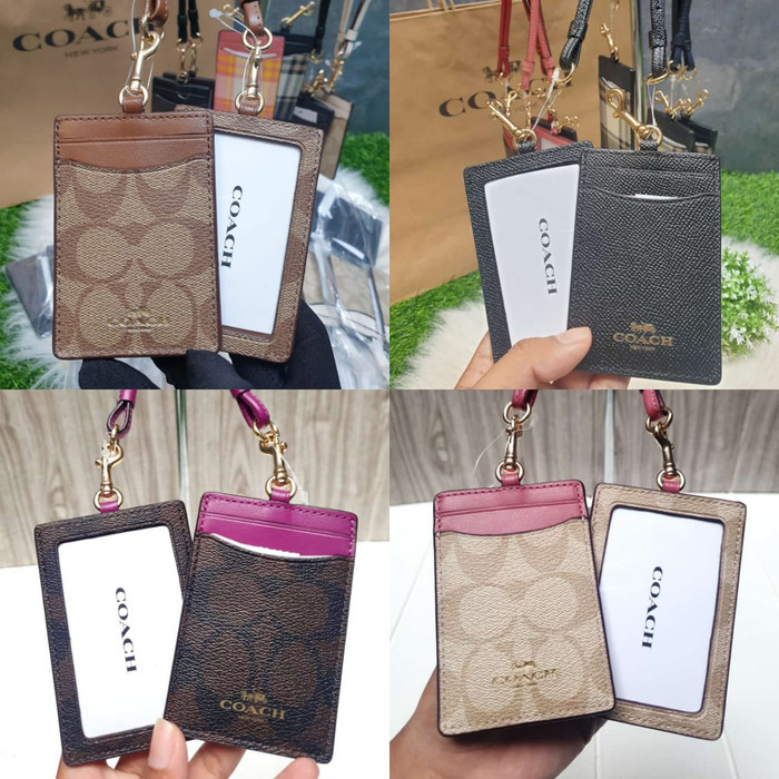 DISKON Tempat Kartu Nama Lanyard Name Tag Coach 100% Original