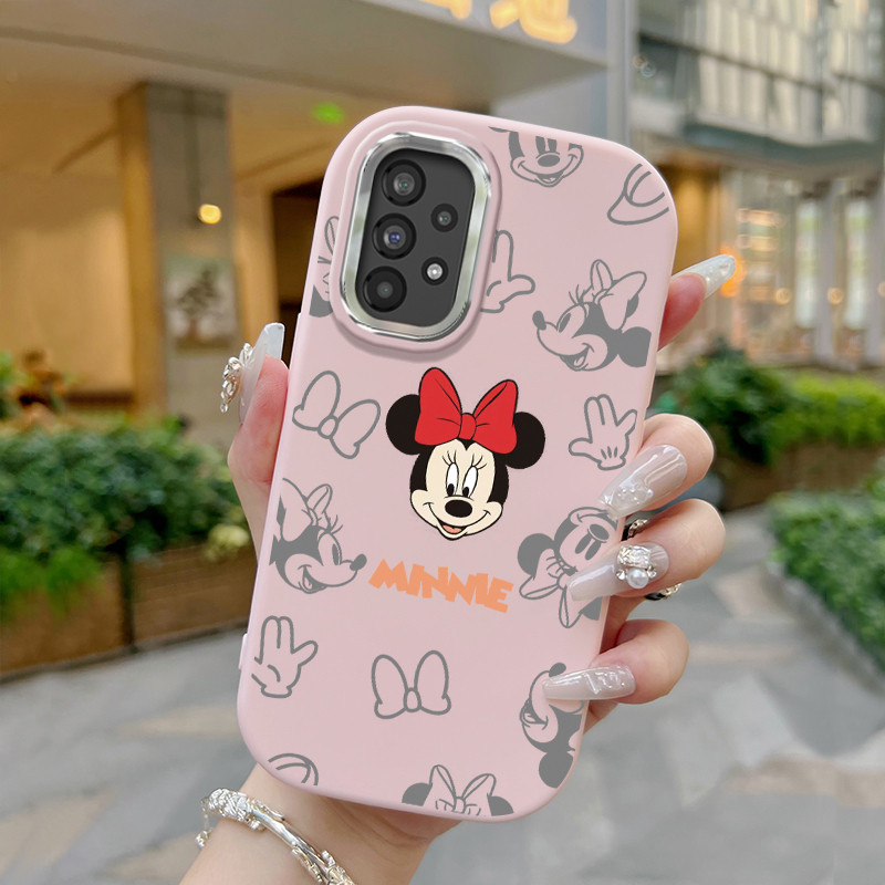 Casing Hp Untuk Samsung Galaxy A73 5G A72 5G A71 Case Kartun Minnie Mouse Kesing ponsel Kasing Perli
