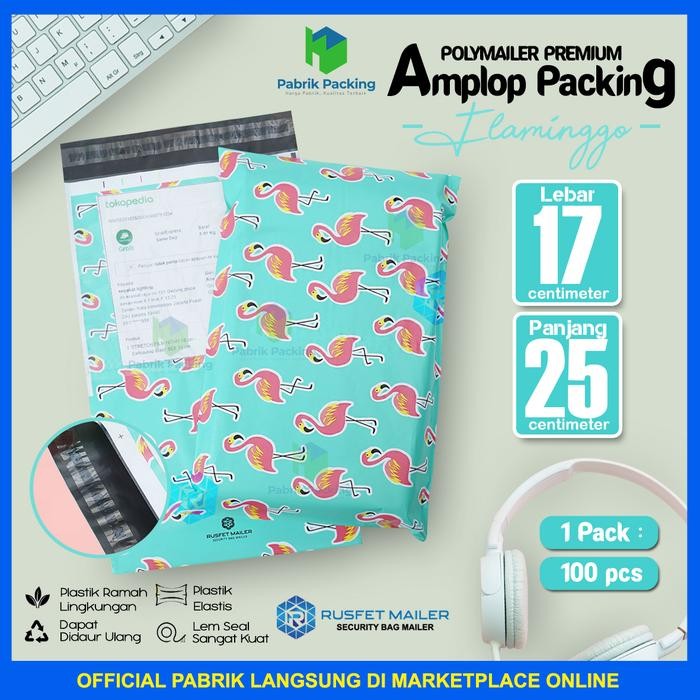 

POLYMAILER FLAMINGGO RUSFET / AMPLOP PACKING MURAH VARIANT PER PACK KODE 1413