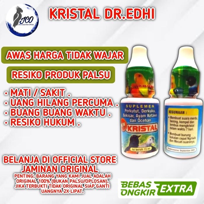 KRISTAL DR.EDHI VITAMIN BURUNG KRISTAL DR EDI MENINGKATKAN SUARA GACOR