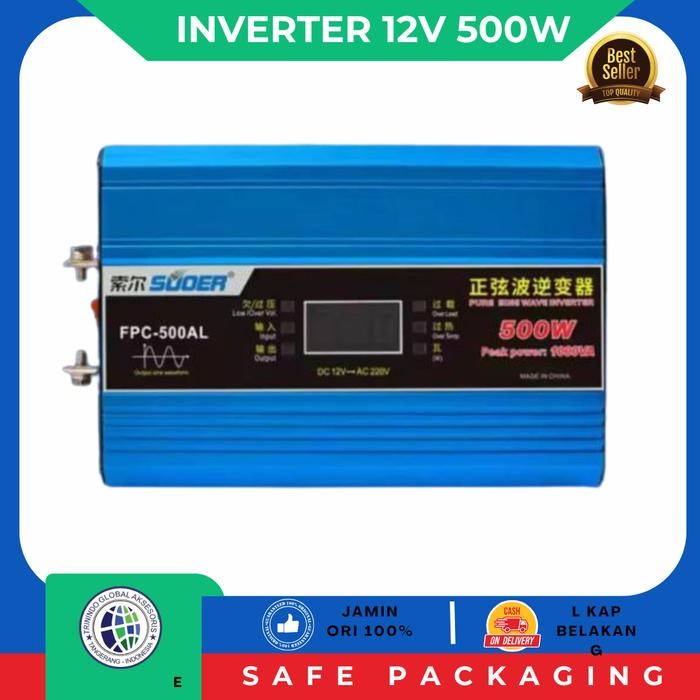 INVERTER 12V 500 WATT/ INVERTER SUOER DC 12V-AC220V 500 WATT PEAK POWER 1000VA/ INVERTER SUOER
