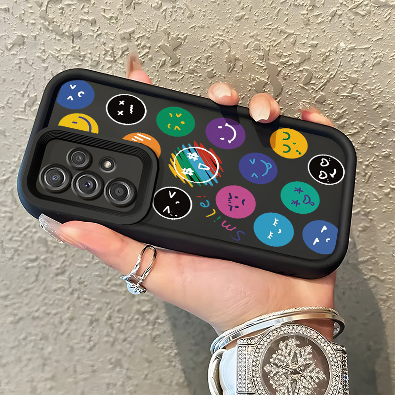 Casing Hp Samsung Galaxy A52 4G A52 5G A52s 5G A71 A72 A73 5G Case Casing Emoji tas pola HP Kasing S