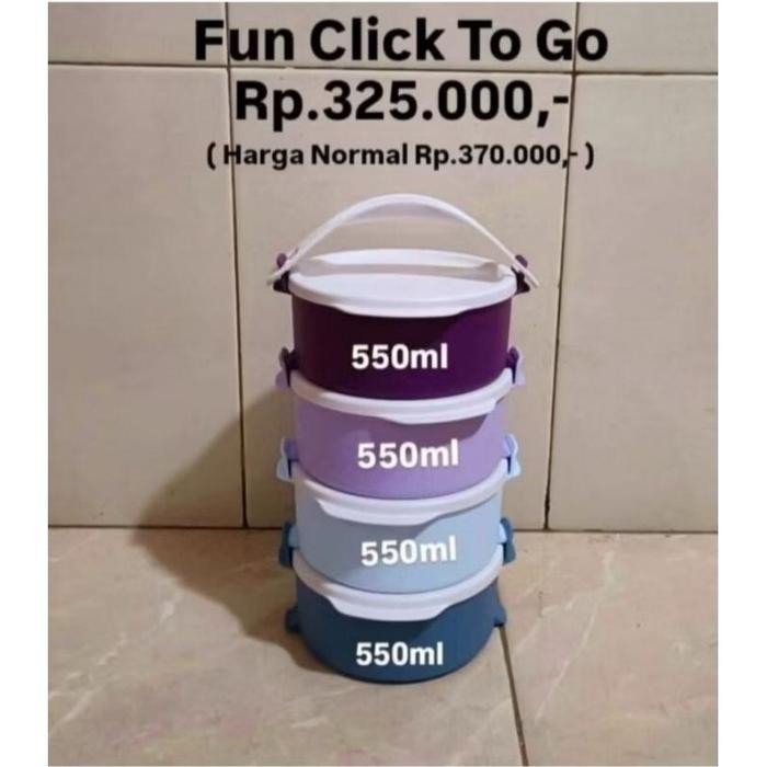 Rantang Susun Tupperware Small Click To Go Round