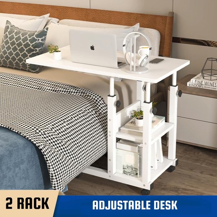 Meja Rak Laptop Portable dengan Roda