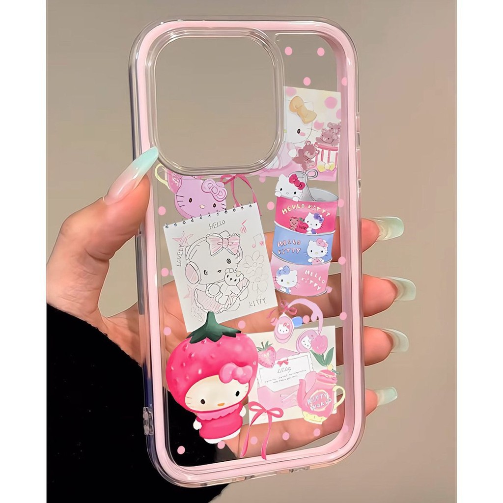 Kaleng Hello Kitty Stroberi Soft Case Redmi 15 13C 14C 15C 13 13X 10C 12C A3 A5 12 5G 10A 9 9A 9T Tk