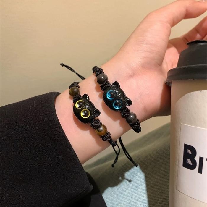 

New Gelang Tali Kucing Manis Berkualitas Untuk Wanita, Pola Baru yang Dapat Ditarik - Bracelets