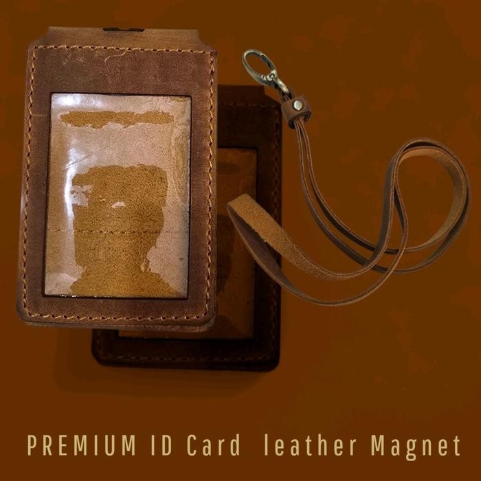 

OJ Lanyard gantungan id card kulit asli