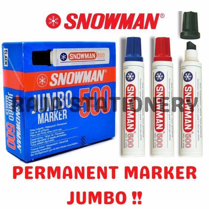 

New Snowman JUMBO Permanent Marker 500 / Spidol Permanen Snowman BESAR 500