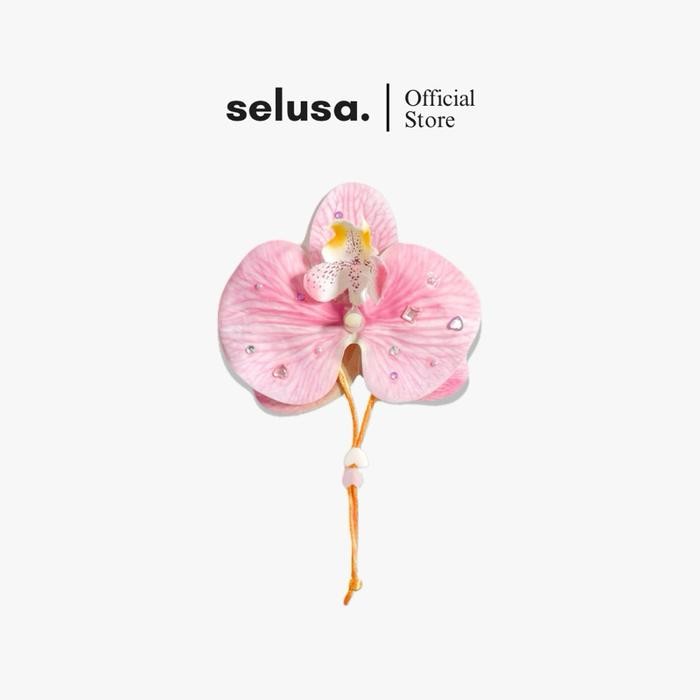 Pilihan- Selusa Orchid Bag Charm Gantungan Bunga Anggrek