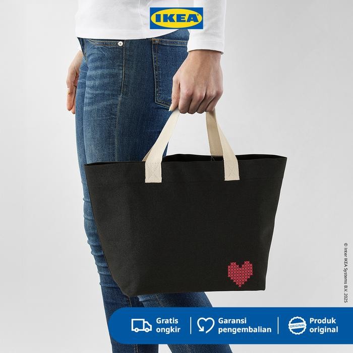 SALE IKEA TOSSDAN Tas Serbaguna Merah/Hitam 12L Kantong Belanja