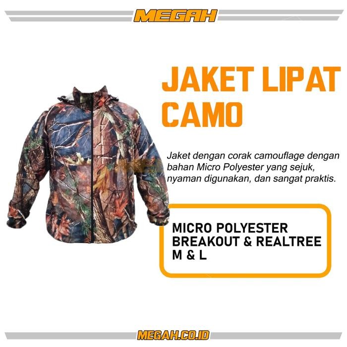 ASLI Jaket Camo Running Hiking Import bisa di lipat kecil READY STOCK