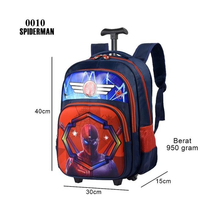 Ready Tas Ransel Import Surabaya - Tas Trolly Cartoon 0010 Tas Sekolah Anak Cowok Tas Roda Anak