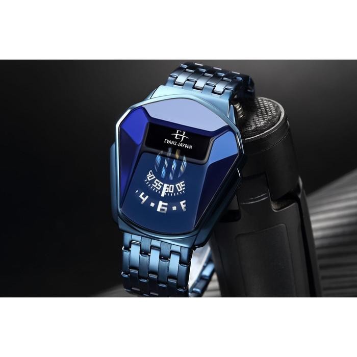 Buy 1 Get 1 Evans Jayden Jam Tangan Pria 9953-1 Rantai Stainless Steel Analog Sapphire Glass Water