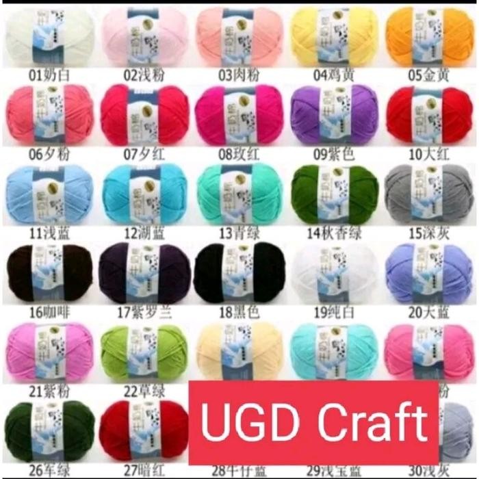 Benang Rajut Milk Cotton 5ply