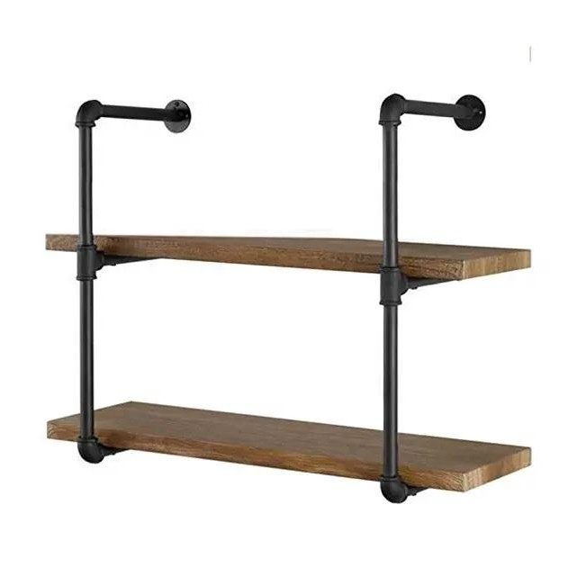 Industrial Pipe Shelving Rak buku industrial rak dinding