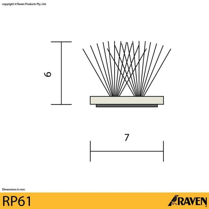 RAVEN Mohair Brush Seal RP61 Grey 5 Meter Penutup Celah Pintu Geser & Jendela Anti Debu dan Serangga