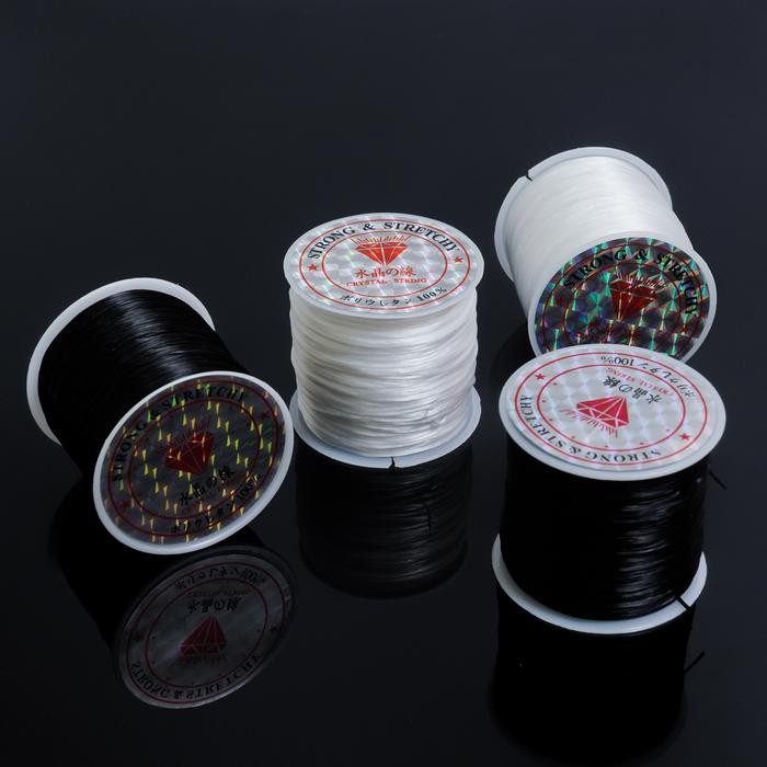 

New Tali Benang Karet Super Elastis 60M / Benang Serat Elastis Crystal String Bahan Craft Kerajinan