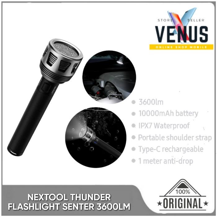 Nextool Thunder Flashlight Senter 3600Lm Ipx7 450Meter 10000Mah