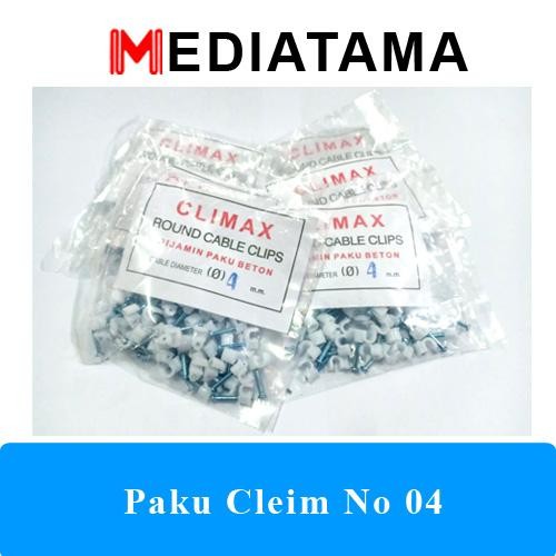 Paku Klem Kleim Clip Kabel Beton Ukuran No 4mm 4 mm Isi 50 pcs