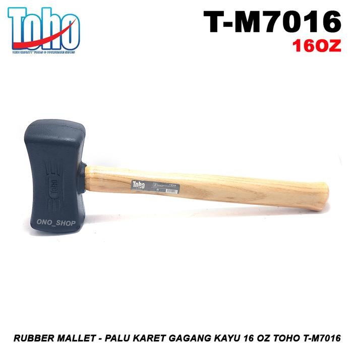 Rubber Mallet - Palu Karet Gagang Kayu 16 Oz Toho T-M7016