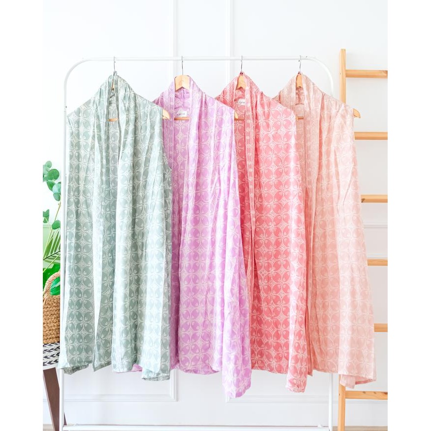 Ready OUTER TANPA LENGAN BATIK PASTEL OTER CARDIGAN WANITA SLEEVELESS