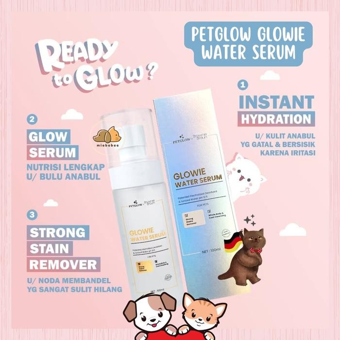 Ready Petglow Glowie Water Serum - Strong Stain Remover Spray Natural