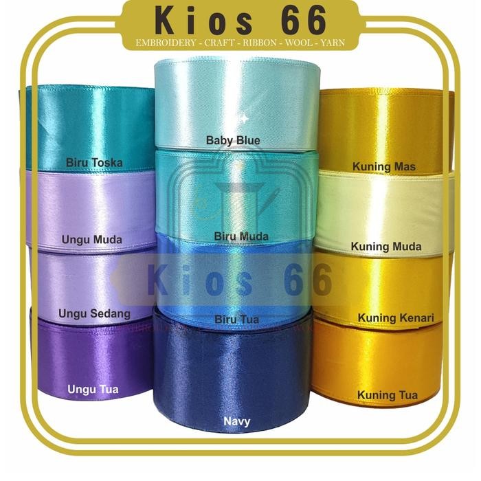 pita satin 4cm roll, pita satin 1.5" roll, pita kain, pita hampers