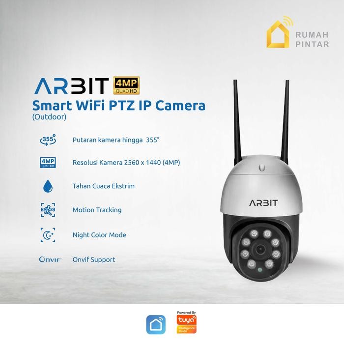 Rds - Arbit Outdoor Ptz Cctv Security Ip Camera With Site Function Wireless Nvr Tahan Air Hujan