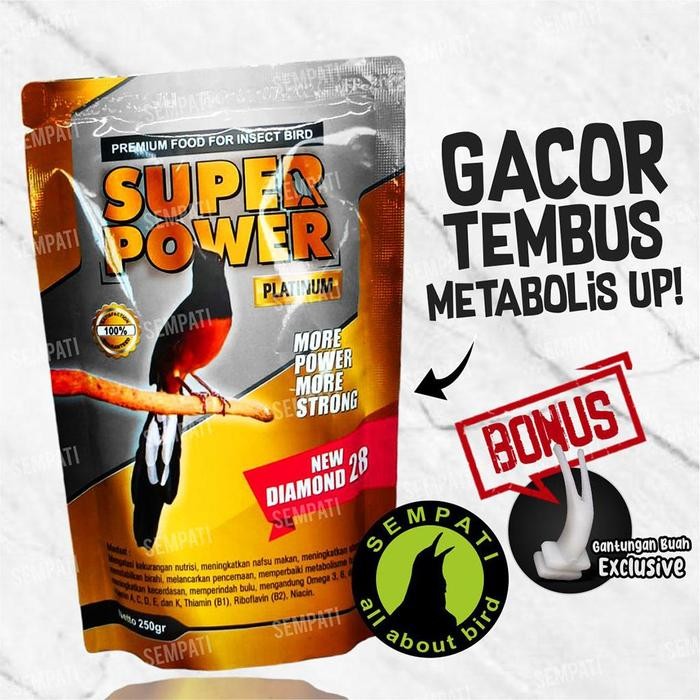 ces0- Sempati Super Power Platinum Voer Pur Murai Batu Pakan Burung Murai Kacer Plas