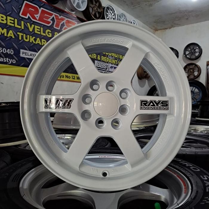 Velg Mobil R15 Rays TE37 Putih, Brand New, Velg Only
