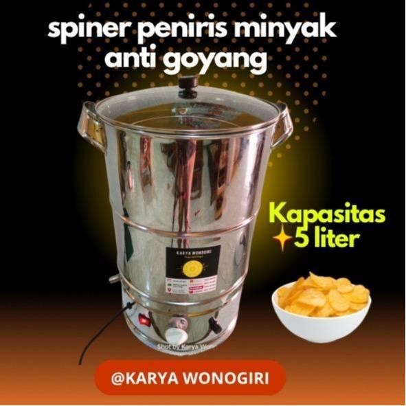 spiner peniris minyak 5 liter spinner penyaring minyak