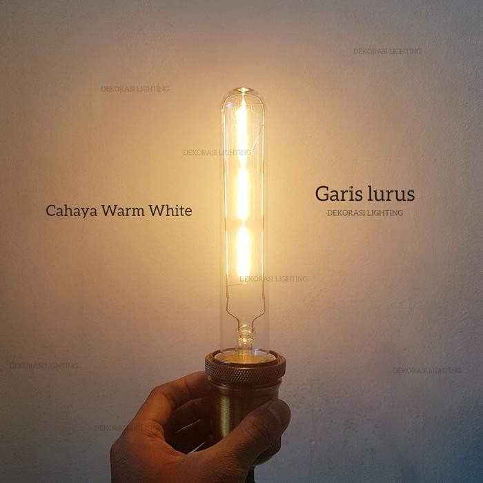 Promo T8 120 T8 150 19Cm Lampu Filament Bohlam Edison Led Panjang Pipa