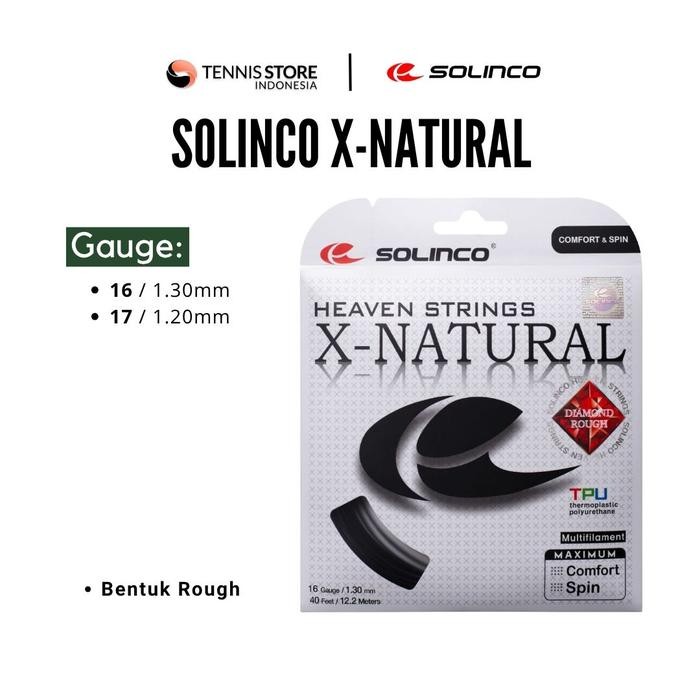 Senar Tenis SOLINCO X-NATURAL 16 / 17 Original