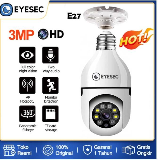 D-Link Cctv - Cctv Lampu V380 3Mp Kamera Cctv Wifi Lampu Cctv 360 Derajat Cctv Lampu Bohlam Ip