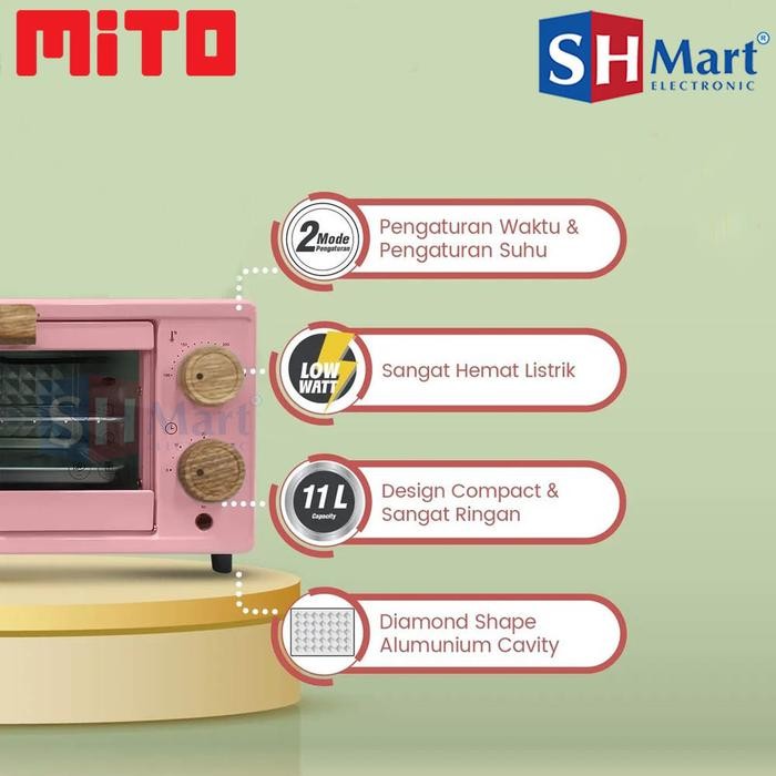 MITO Oven Listrik Mini MITO MO 20 / MO20 Kapasitas 11 Liter (MEDAN)