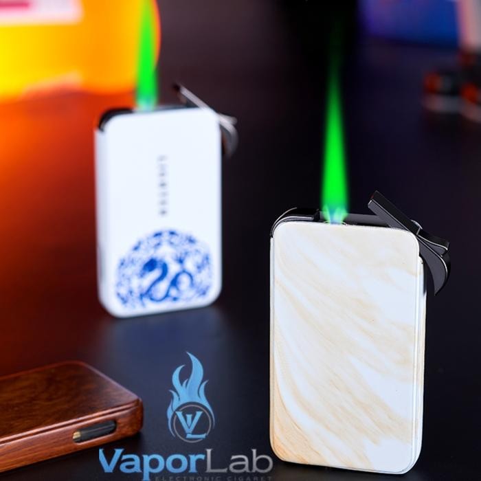 korek api bara jet torch ada indikator gas windproof lighter slim unik