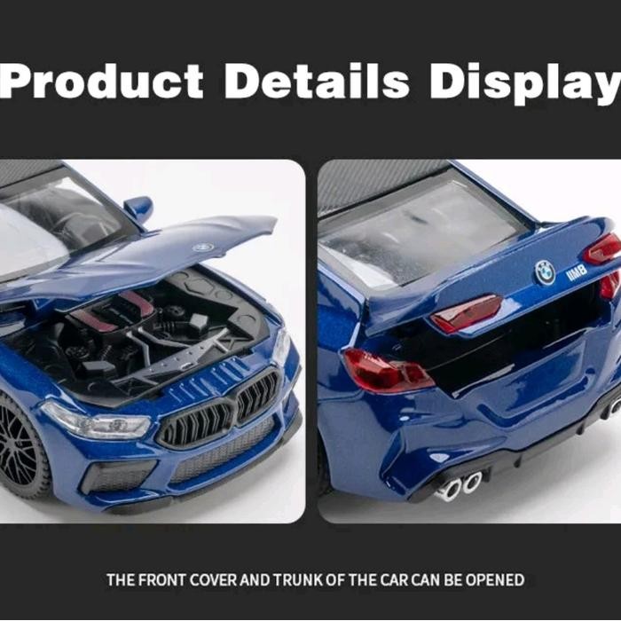Diecast Mobil BMW M8 Miniatur Die-cast Skala 1:32