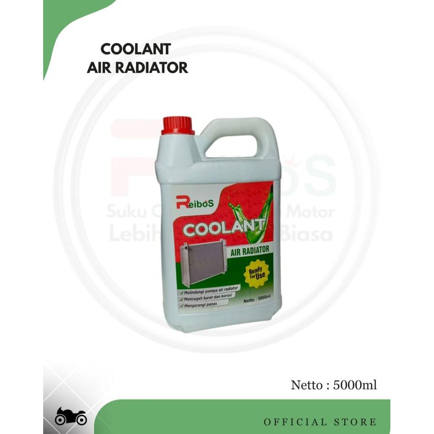Reibos Coolant Air Radiator 5 Liter Original 5000ml Cairan Pendingin Mesin Mobil Anti Overheating &