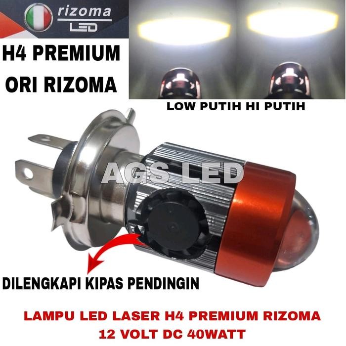 BERKUALITAS LAMPU UTAMA MOTOR LED H4 KIPAS LASER PRO SUPER TERANG / LAMPU HEADLAMP MOTOR H4 KIPAS /