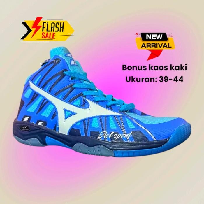 2hfm- Sepatu Voli Volly Mizuno Wave Tornado X2 Olahraga Voly Volley Voley Bal Pria Wanita