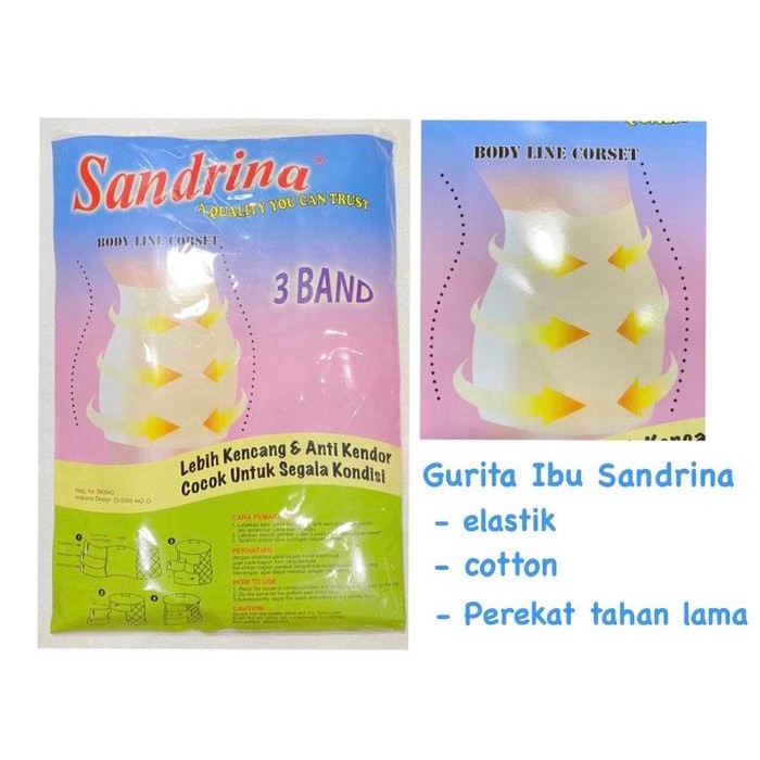 Korset wanita setelah lahiran 3 band merek sandrina