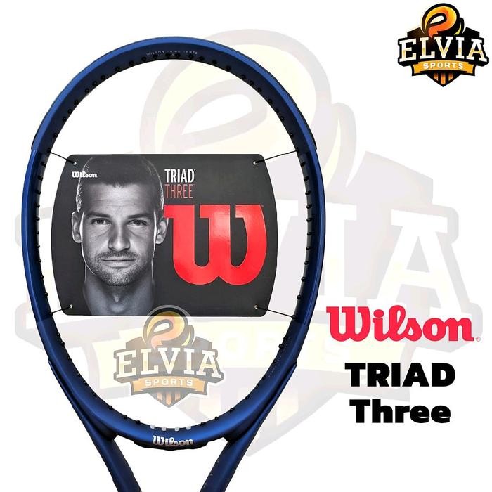 Raket Tenis Wilson Triad Three Comfort Power Racket Original 264Gr Promo