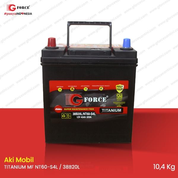 Ready GForce MF NT60-S4L / 38B20L 45AH 12V TITANIUM - Aki Mobil