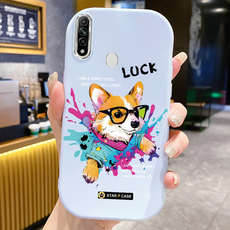 Casing Hp Untuk OPPO A31 2020 A8 Case Anjing Corgi yang Modis Kasing Silikon Softcase Cesing bulat g