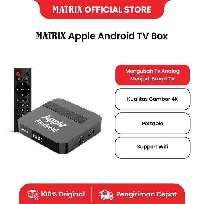 tvj7- Matrix Apple Android Tv Box - Android 10 Ram 2Gb Wifi Android Tv